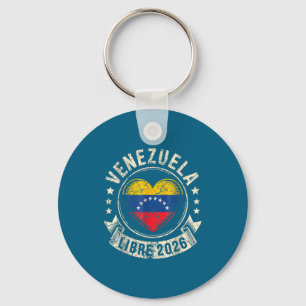 Venezuela Libre 2026 Venezuela Hjärtflagga Nyckelring