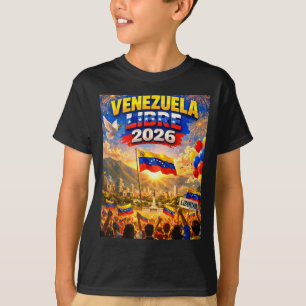 Venezuela Libre 2026 Venezuela Hjärtflagga T Shirt