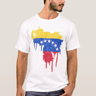 Venezuela målar droppande tee shirt
