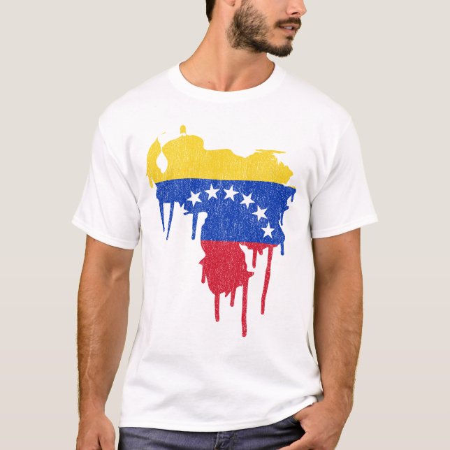 Venezuela målar droppande tee shirt (Framsida)
