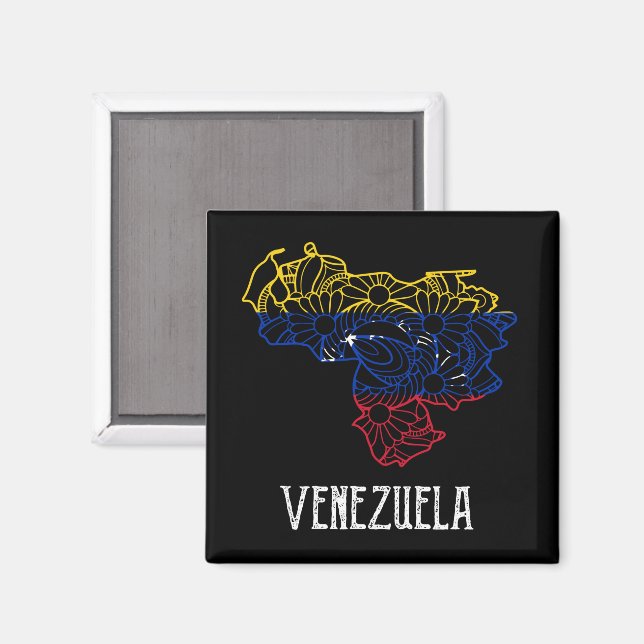 Venezuela Mandala Karta Magnet (Front/Back)
