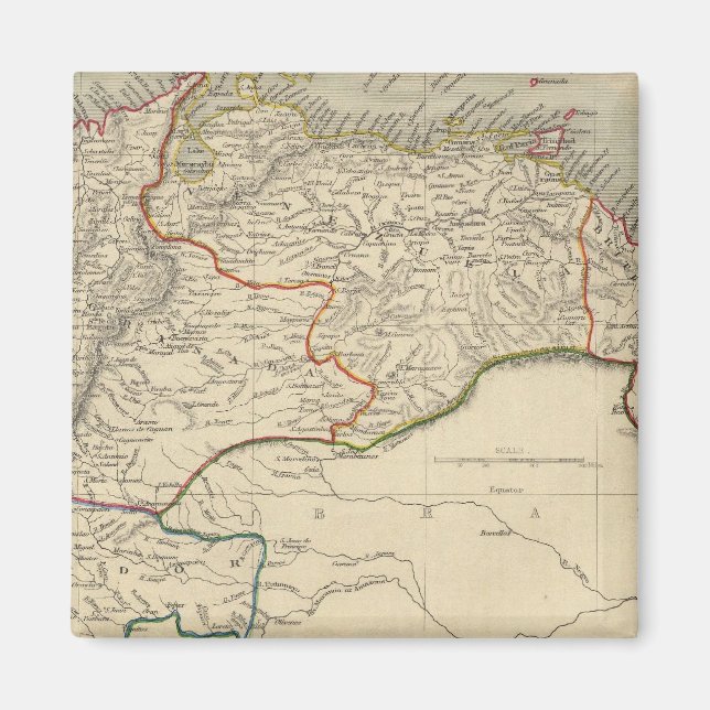 Venezuela, New Granada, Equador och Guayanas Magnet (Framsidan)