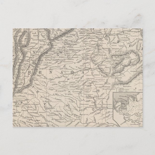 Venezuela, Nya Grenada och Ecuador 3 Vykort (Framsida)