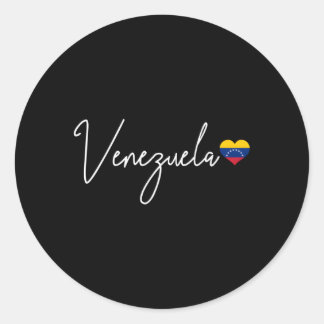 Venezuela Pridet Venezuelas Flagga Runt Klistermärke