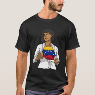 Venezuela Proud Venezuelan Flagga Hispanic Girl Wo T Shirt