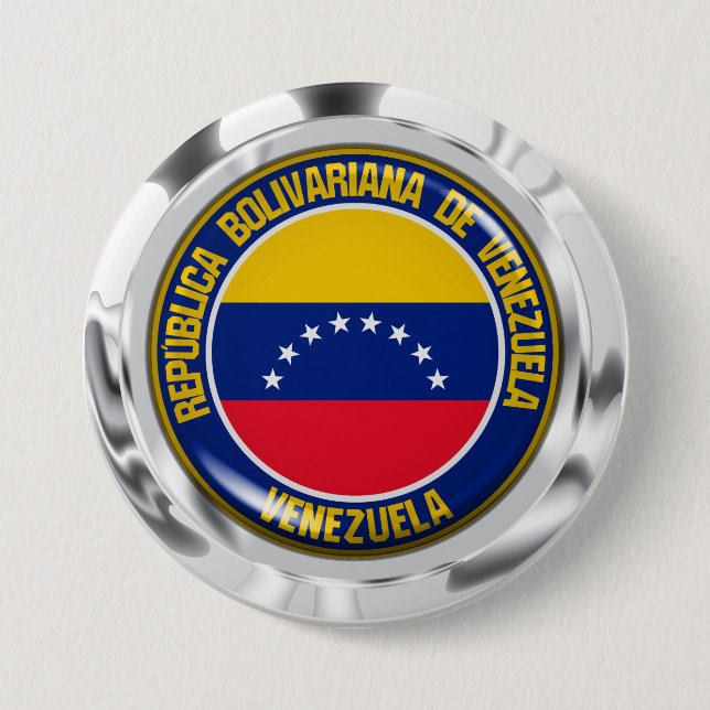 Venezuela Round Emblem Knapp (Framsida)