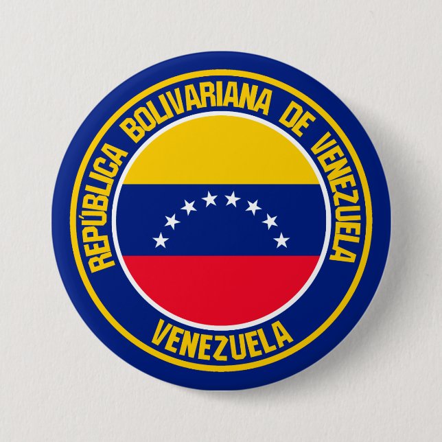 Venezuela Round Emblem Knapp (Framsida)