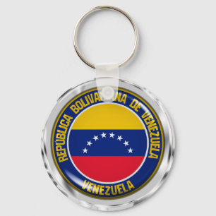 Venezuela Round Emblem Nyckelring