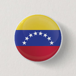 Venezuela Round Icon Flagga Knapp
