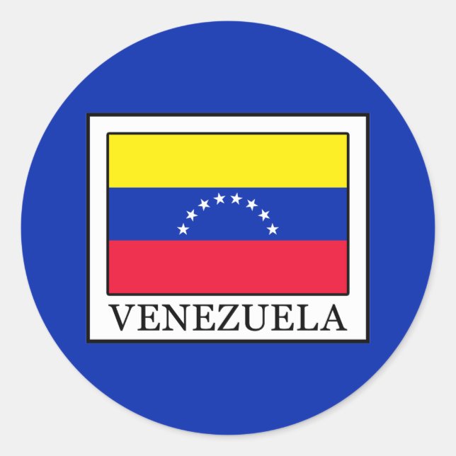 Venezuela Runt Klistermärke (Framsida)