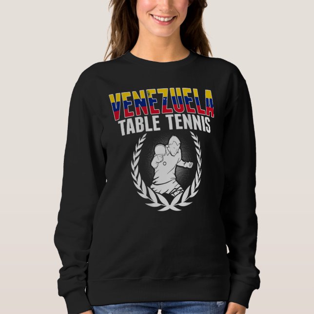 Venezuela Table Tennis  Venezuelan Ping Pong Suppo T Shirt (Framsida)