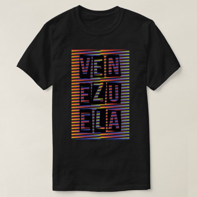 Venezuela Traditional Chromatic Background Art T Shirt (Design framsida)
