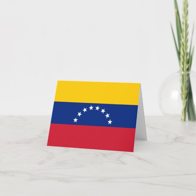 Venezuela (Venezuela)-Flagga Kort (Framsida)