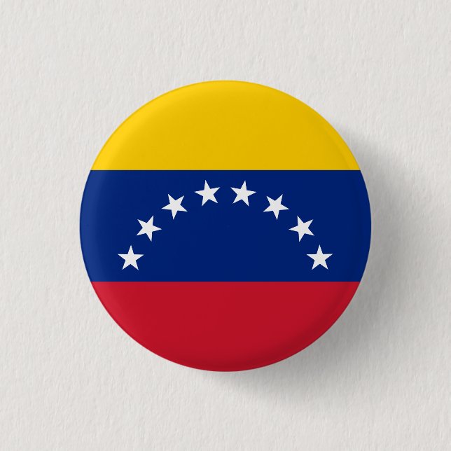Venezuela (Venezuelan) Flagga Knapp (Framsida)