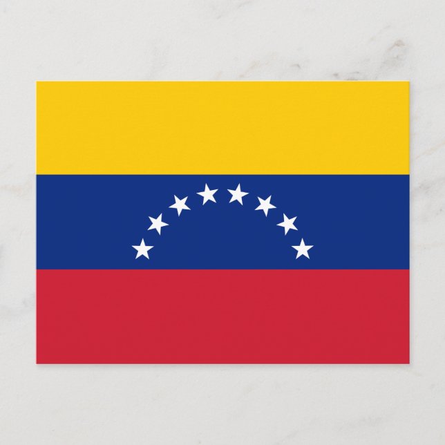 Venezuela (Venezuelan) Flagga Postcard Vykort (Framsida)