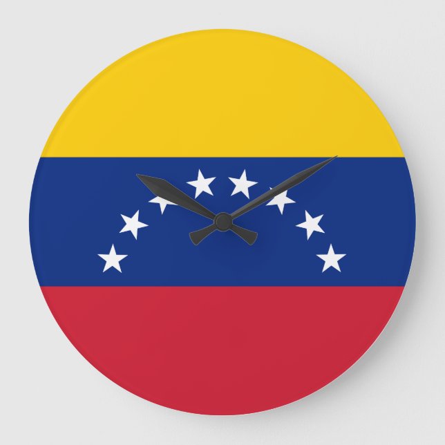 Venezuela (Venezuelan) Flagga Stor Klocka (Framsida)