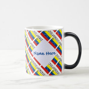 Venezuela Venezuelan Flagga Tiled Blue Personlig Magisk Mugg