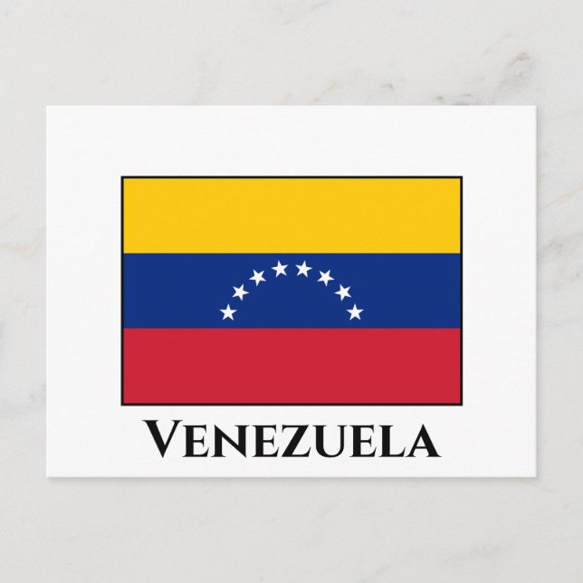 Venezuela (Venezuelan) Flagga Vykort (Framsida)