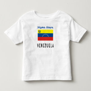 Venezuela Venezuelansk Flagga Blå Personlig Namn T Shirt