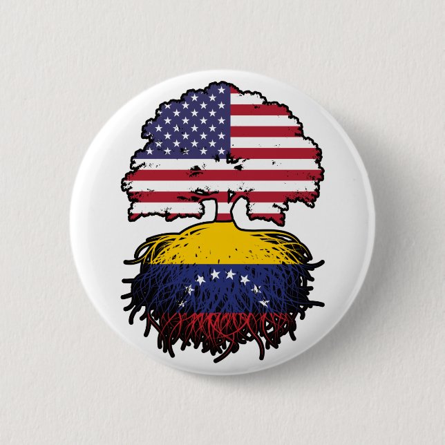 Venezuela Venezuelas amerikanska amerikanska Träd  Knapp (Framsida)