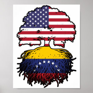 Venezuela Venezuelas amerikanska amerikanska Träd Poster