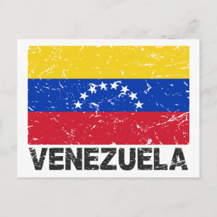 Venezuela Vintage Flagga Vykort