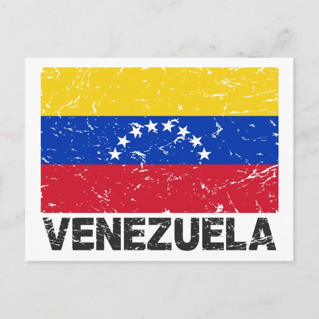 Venezuela Vintage Flagga Vykort (Framsida)