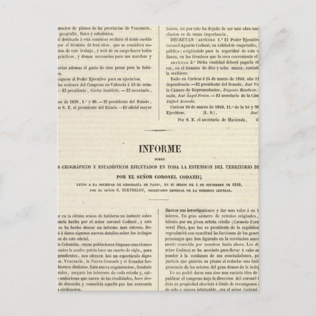 Venezuela Vykort (Framsida)