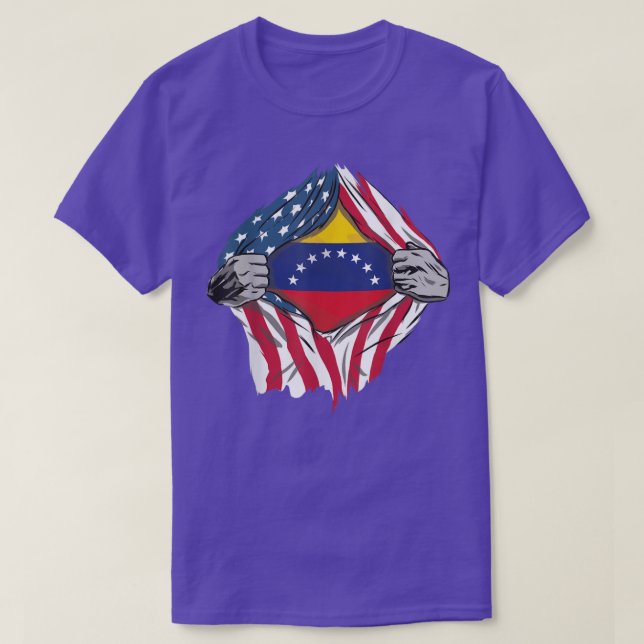 Venezuelan Blood Inside Me Venezuela Flagga Bander T Shirt (Design framsida)