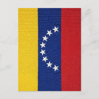 Venezuelan flag embroidery style design vykort