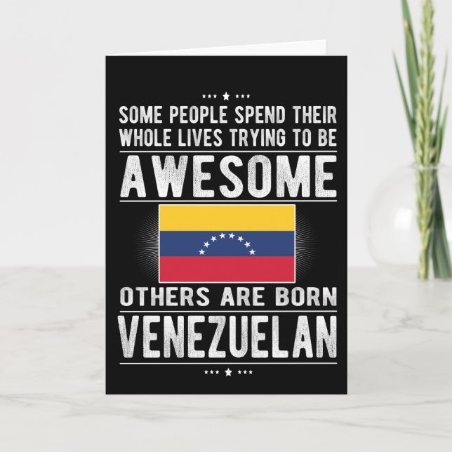 Venezuelan Flag Venezuela Proud Venezuelan Roots Kort (Framsida)