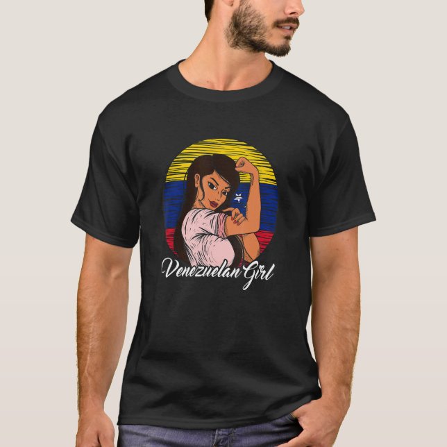 Venezuelan Flagga Venezuela, Venezuelan Girl T Shirt (Framsida)