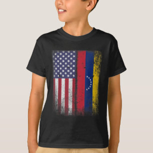 Venezuelan Roots American Grown Venezuela USA flag T Shirt