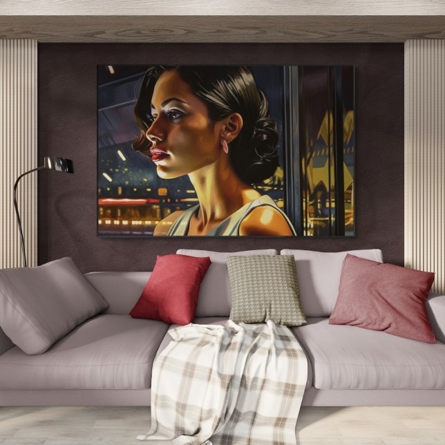 Venezuelan Woman in a Miami NightClub Painting Poster (Skapare uppladdad)