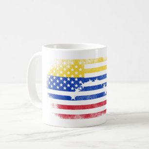 Venezuelansk amerikanska flaggan Venezuela och Kaffemugg