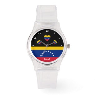 Venezuelansk Flagga, Hearts, Venezuela/sport Armbandsur