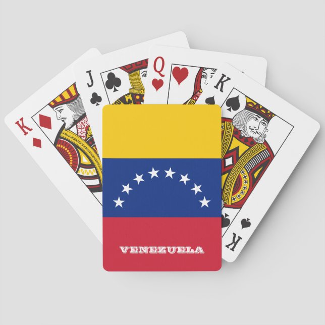 Venezuelanska Flagga, venezuelanska spelkort (Baksidan)