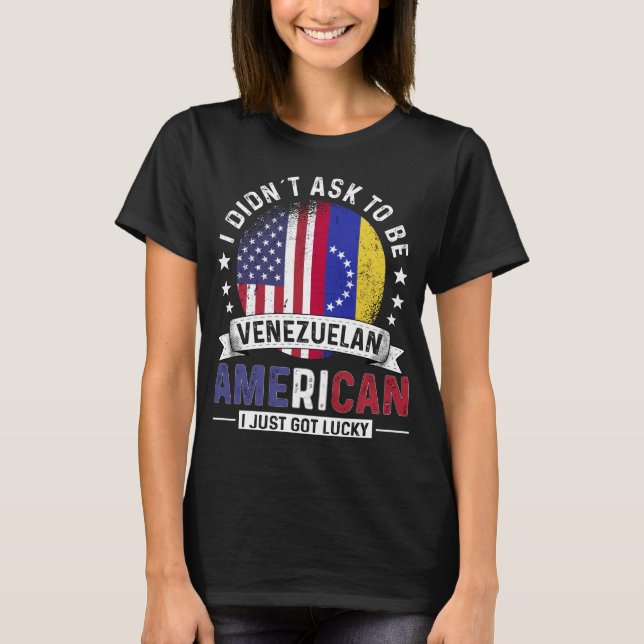 Venezuelas amerikanska Flaggor Pride Venezuela Fla T Shirt (Framsida)