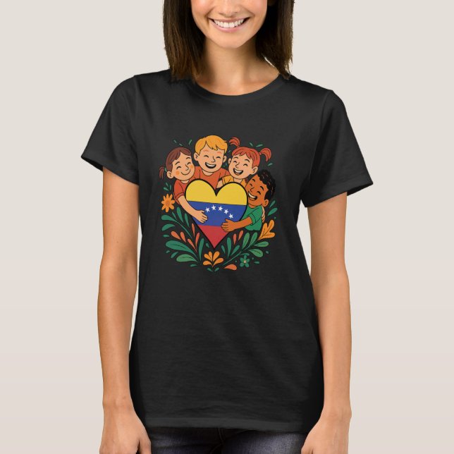 Venezuelas flaga Hispanic Heritage Month venezuela T Shirt (Framsida)