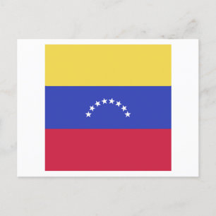 Venezuelas flagga emblem meddelande vykort