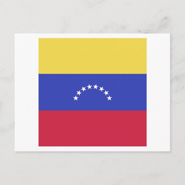 Venezuelas flagga emblem meddelande vykort (Framsida)