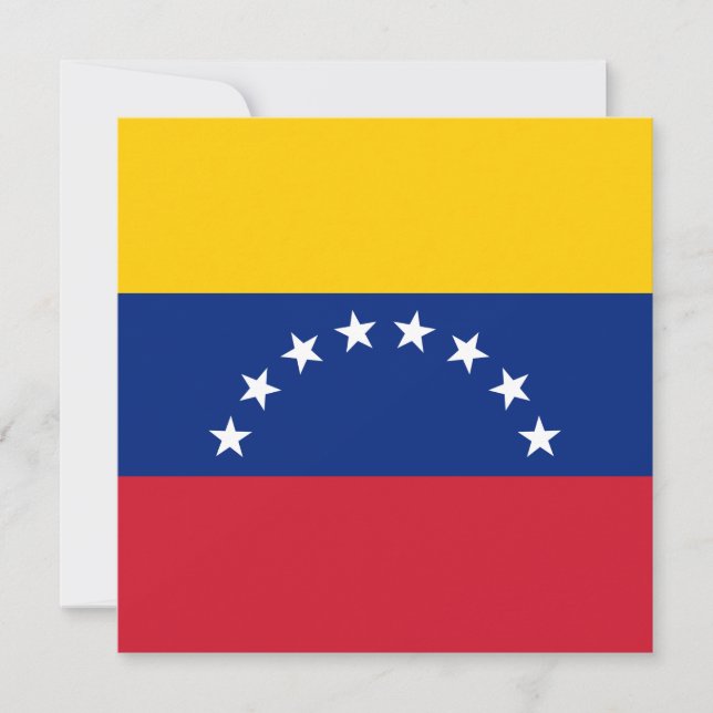 Venezuelas flagga kort (Framsida)