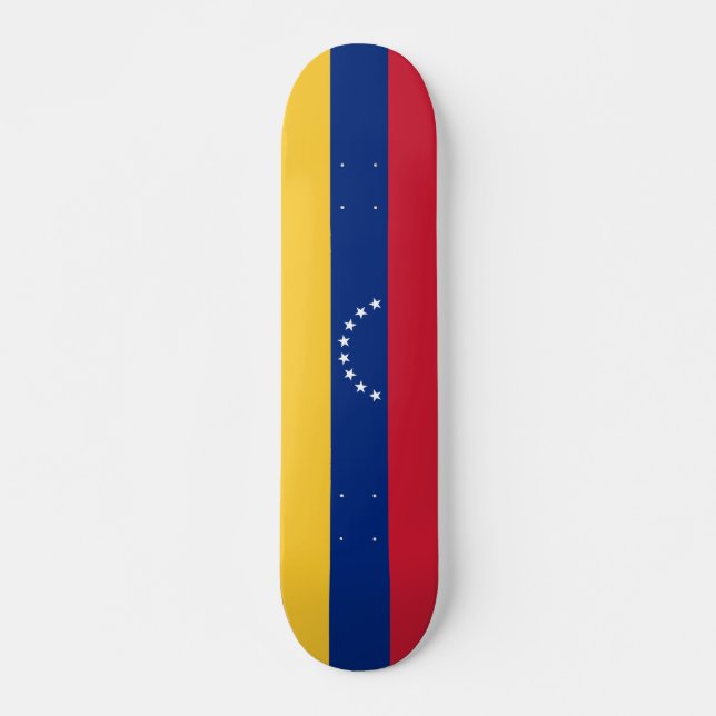 Venezuelas flagga mini skateboard bräda 18,5 cm (Framsida)