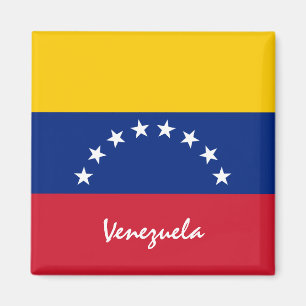 Venezuelas flagga och Venezuelas helgdag/sportfant Magnet