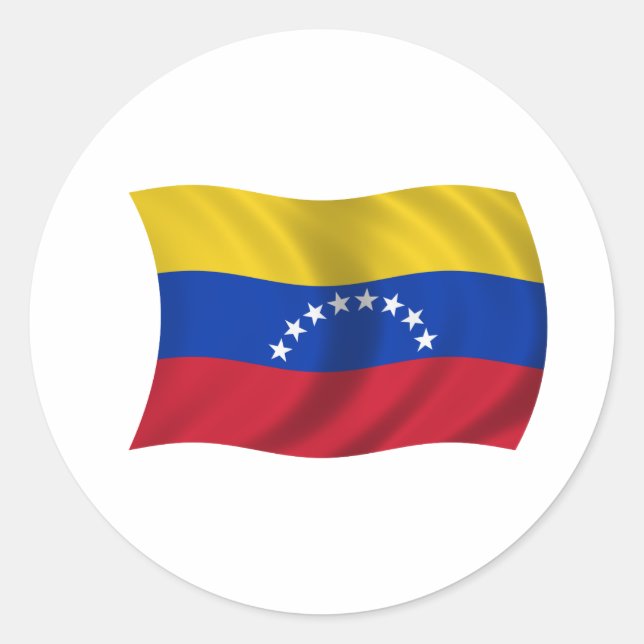 Venezuelas flagga runt klistermärke (Framsida)