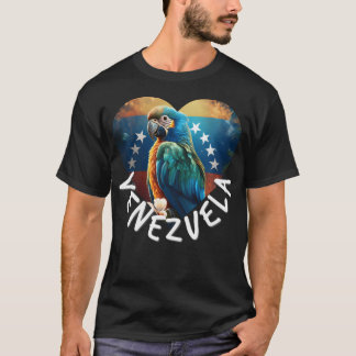 Venezuelas Flagga - Venezuela Macaw 7 Stars Venezu T Shirt