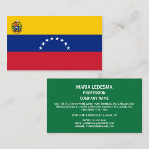 Venezuelas Flagga, Venezuelas Flagga Visitkort