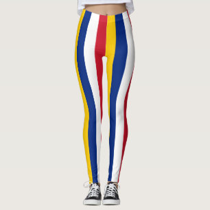 Venezuelas nationella Flagga Färg-Lodrät är utsatt Leggings