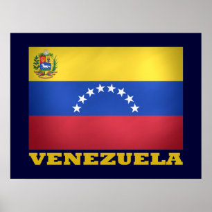Venezuelas nationella Flagga Poster