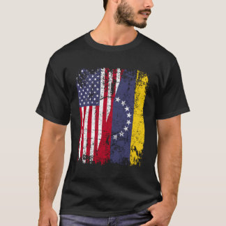 Venezuelas rötter Halvamerikanska Flagga Venezuela T Shirt